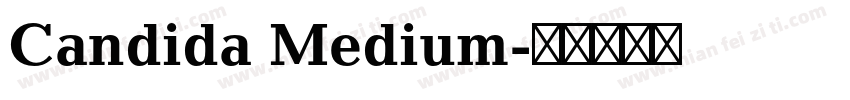 Candida Medium字体转换